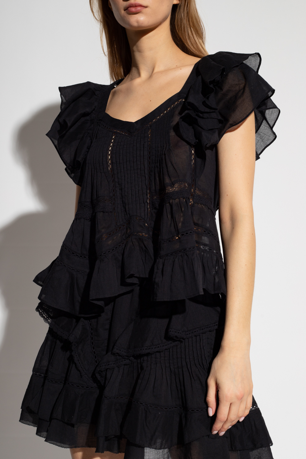 Black 'Madrana' top with openwork pattern Isabel Marant Étoile 